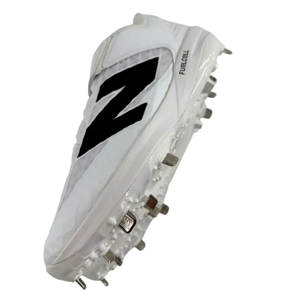 New Balance Unisex White Black FuelCell 4040 v8 Cleat Shoes Size M's 10.5/W's 12